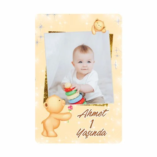 Ayıcık Temalı Doğum Günü Magneti